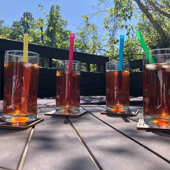 Lighthouse Coasters, 4 pack, Real Postage Stamp Wood Coaster Set with Cork Backi - Picture 6 of 10
